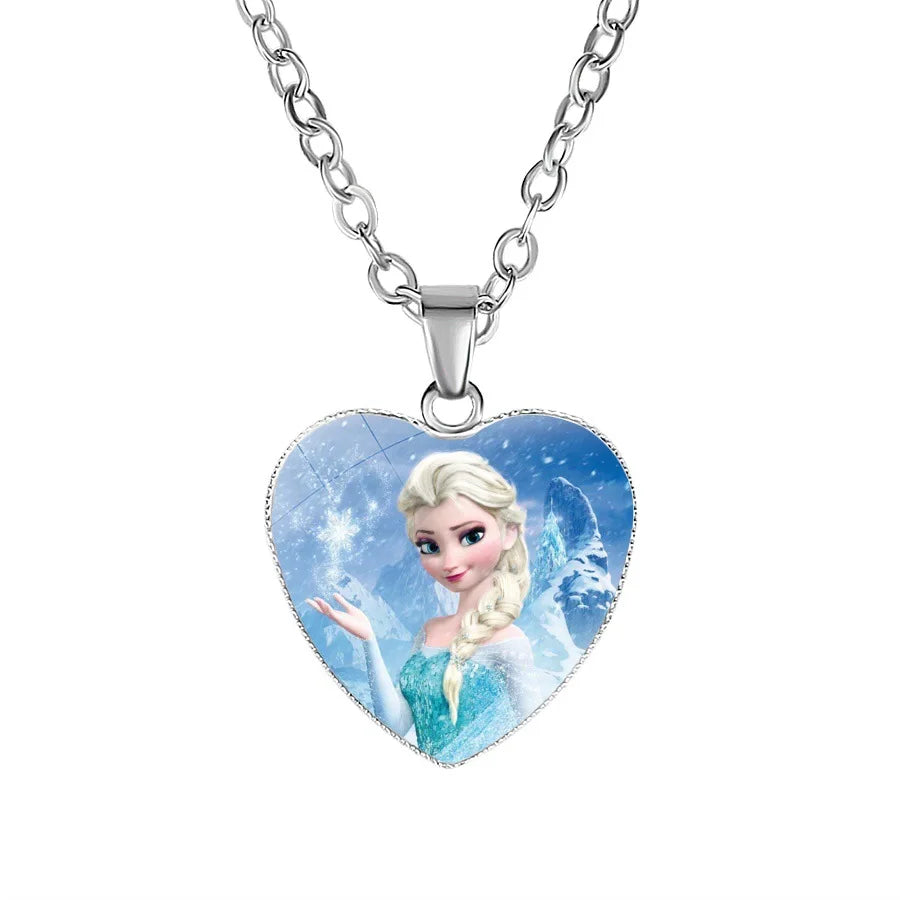 Collier coeur Reine des Neiges : Elsa
