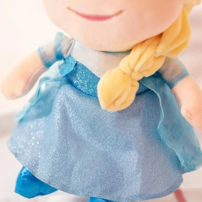 Peluche Reine des Neiges Elsa heureuse