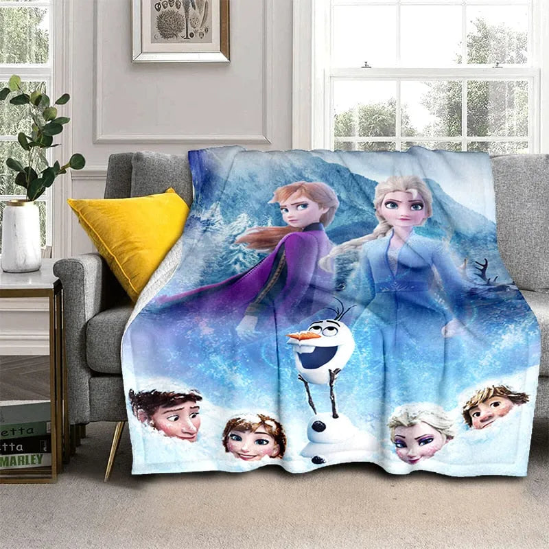 Plaid Reine des Neiges Personnages