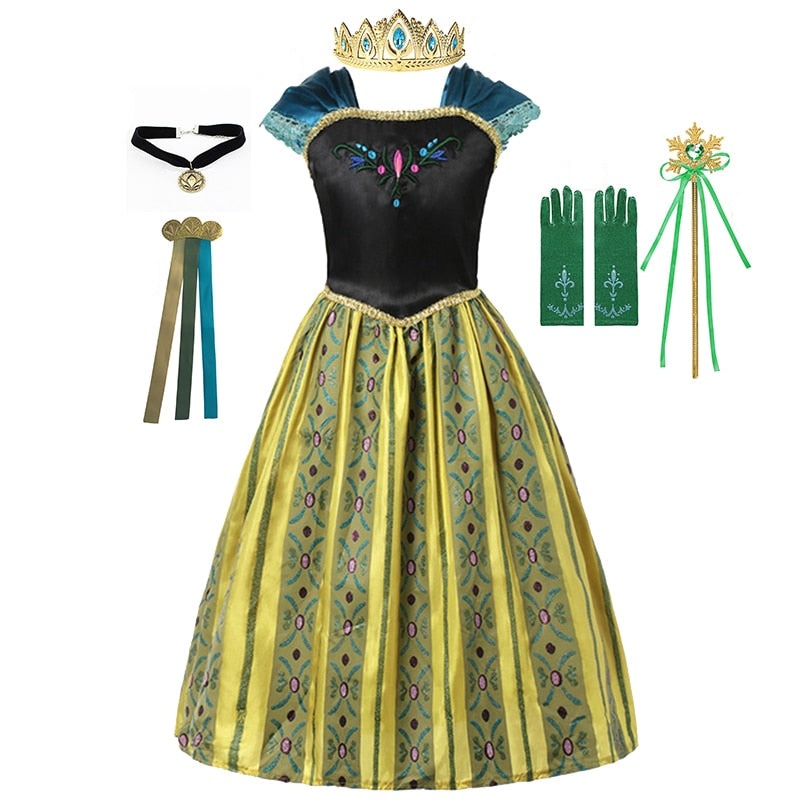Costume Disney La Reine des neiges Anna, robe de reine d'Arendelle