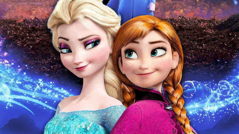 Anna et Elsa se regardent dans La Reine des Neiges