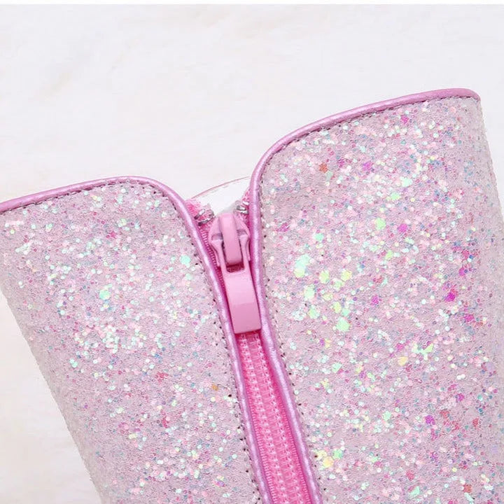 Bottes Pour Fille Avec Paillettes Princesse Bottes Hautes