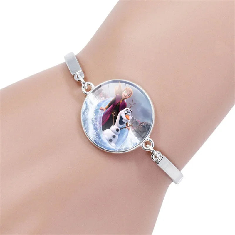 Bracelet Reine des Neiges : Anna et Olaf