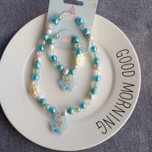 Bracelet et Collier Elsa Reine des Neiges