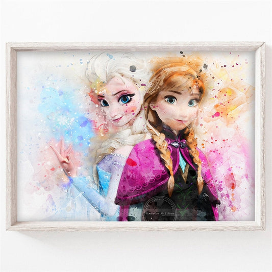 Toile Elsa et Anna
