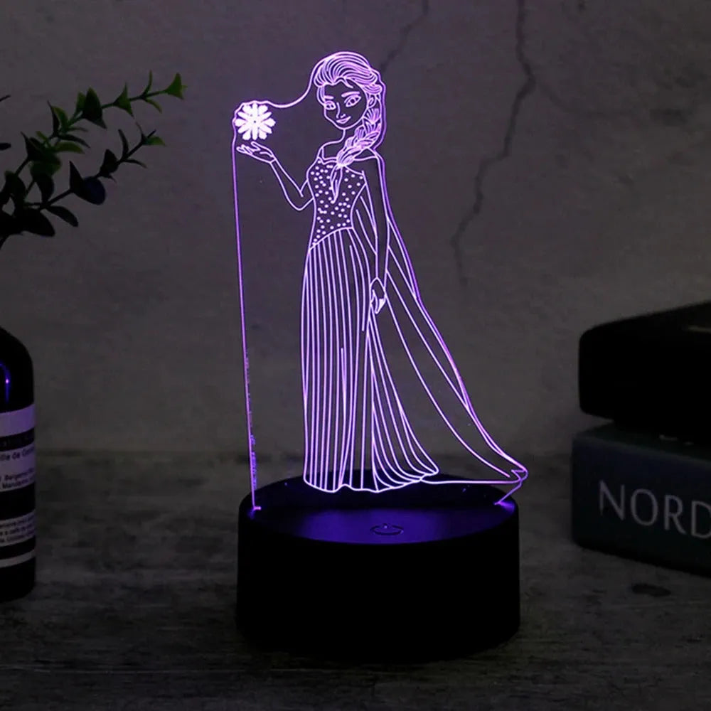 lampe elsa led dans la reine des neiges