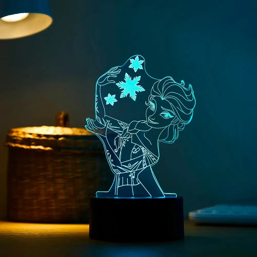 lampe décorative représentant Elsa dans la reine des neiges