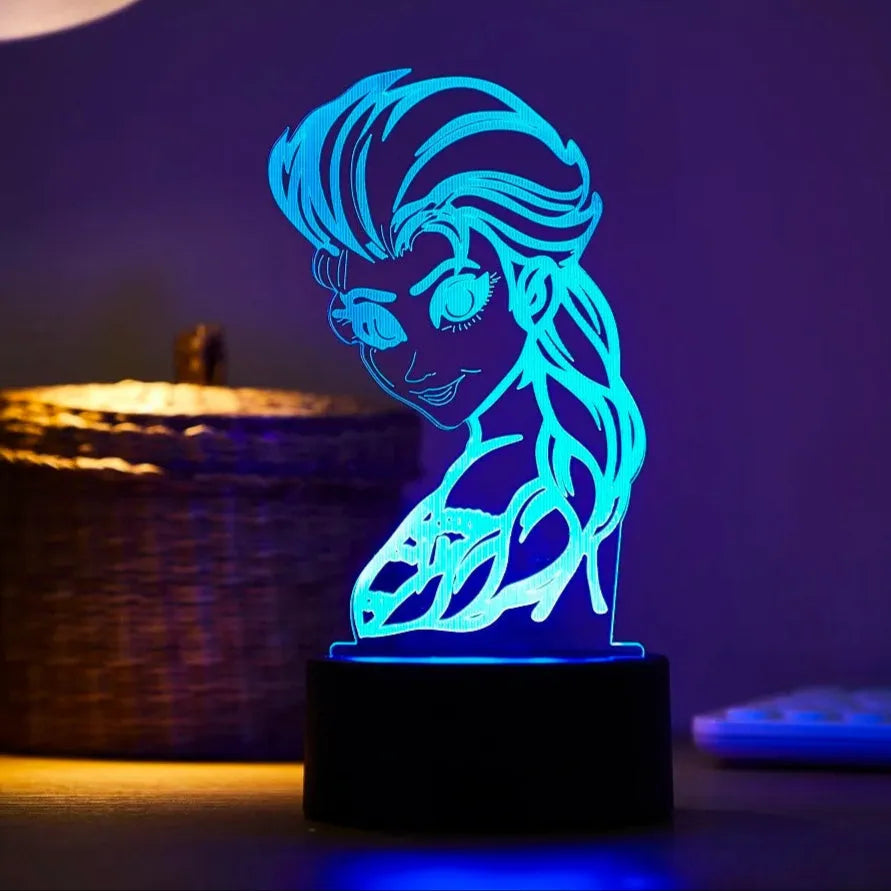 lampe de chambre elsa reine des neiges