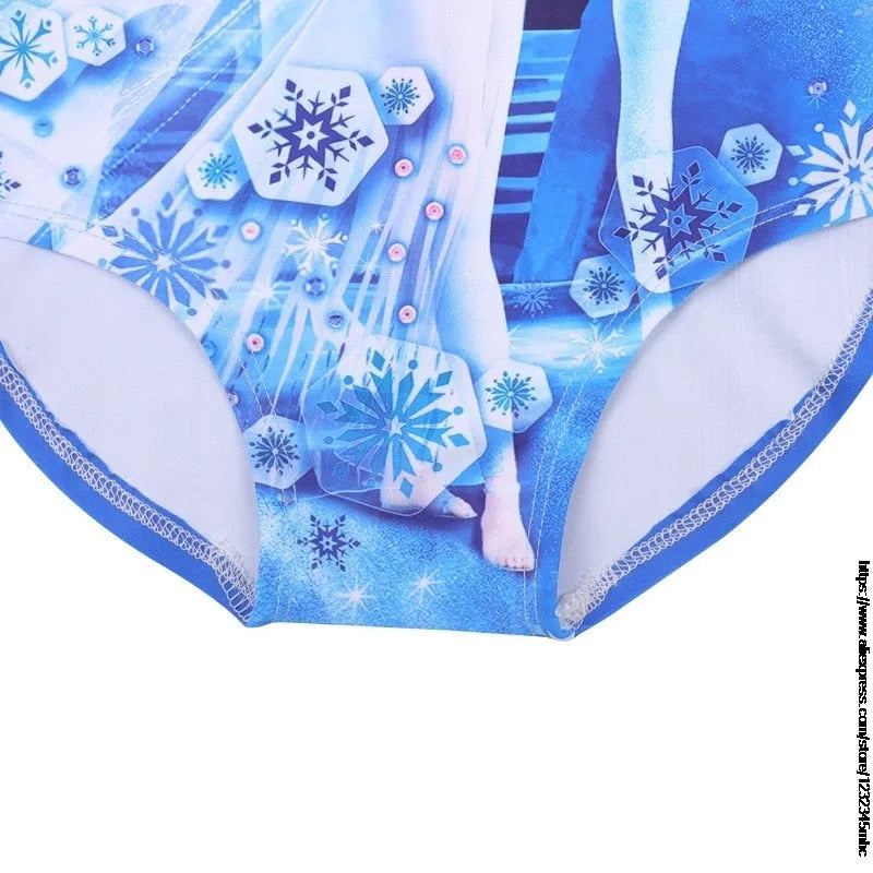 Maillot de bain Reine des Neiges bleu
