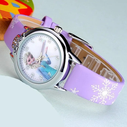 Montre Reine des Neiges Violette
