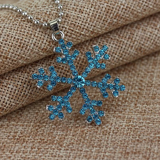 Pendentif Reine des Neiges Flocon Bleu