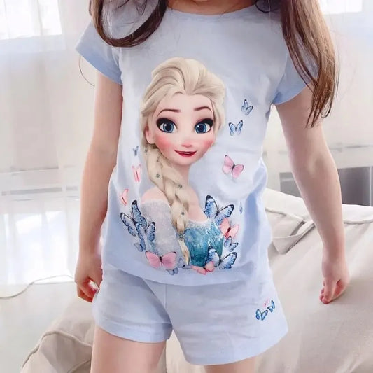 Pyjama bleu Reine des Neiges été
