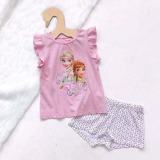 Pyjama rose Reine des Neiges été