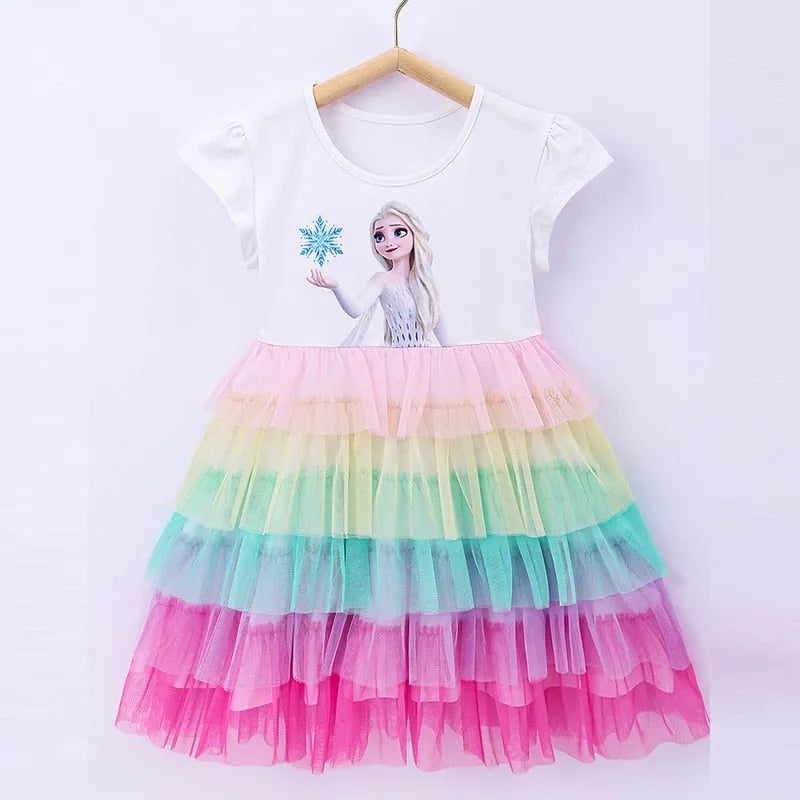 Robe Reine des Neiges Colorée