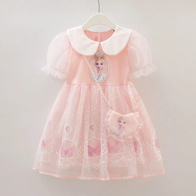 Robe Reine des Neiges avec sac à main