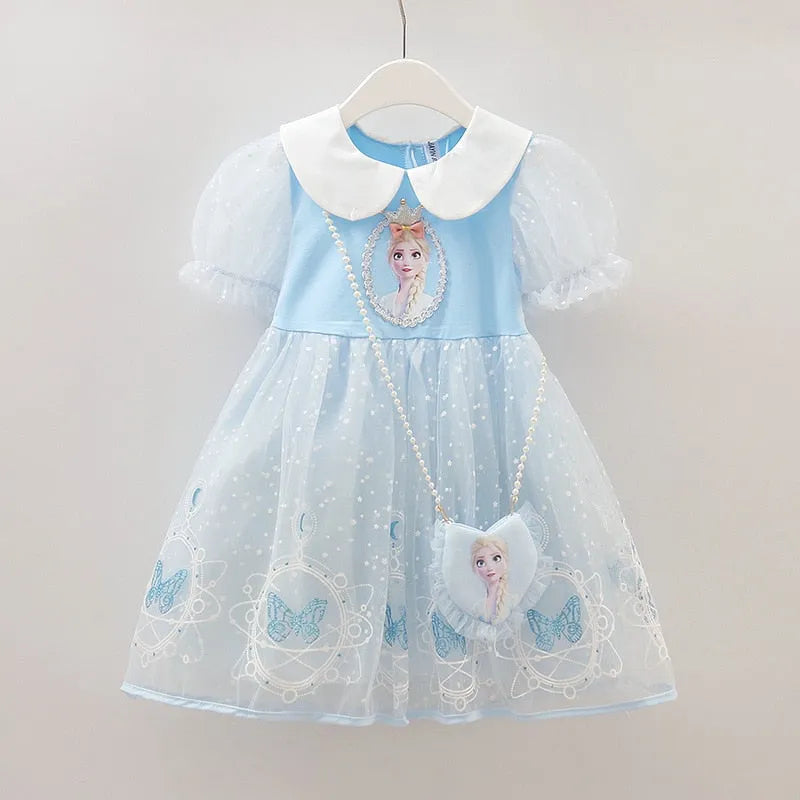 Robe Reine des Neiges avec sac à main