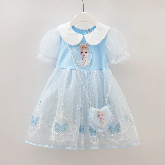 Robe Reine des Neiges avec sac à main