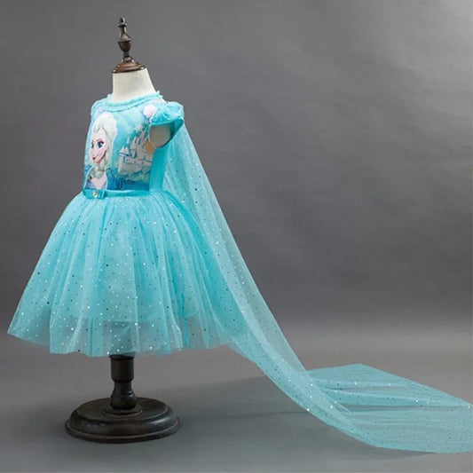 Robe Reine des Neiges avec traine