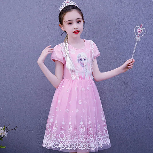 Robe Reine des Neiges broderies