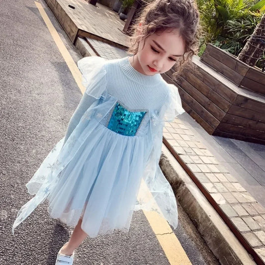 Robe Reine des Neiges en tulle