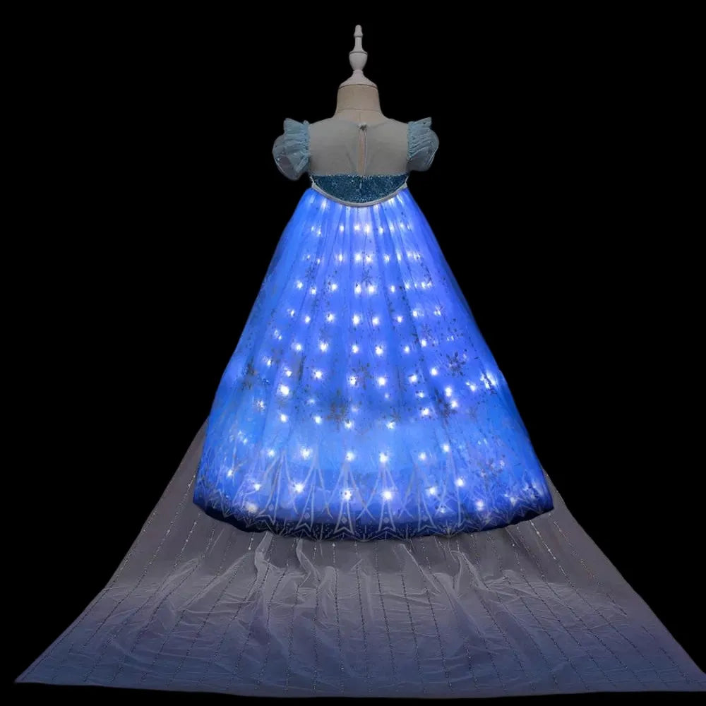 Robe reine des Neiges Lumières LED