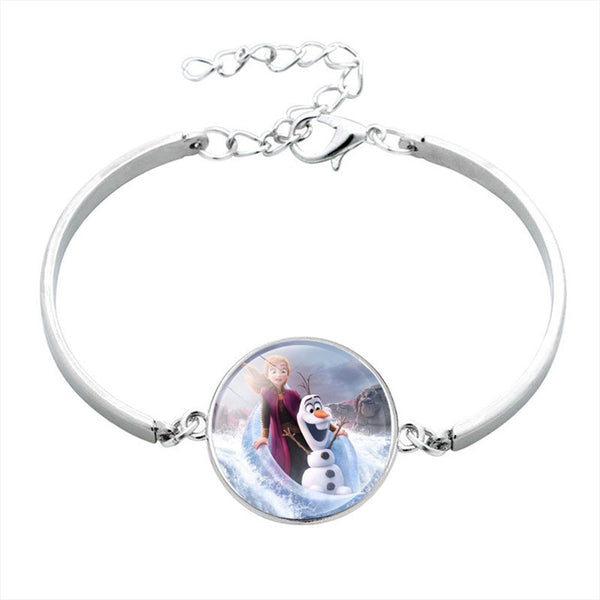 Bracelet Reine des Neiges : Anna et Olaf