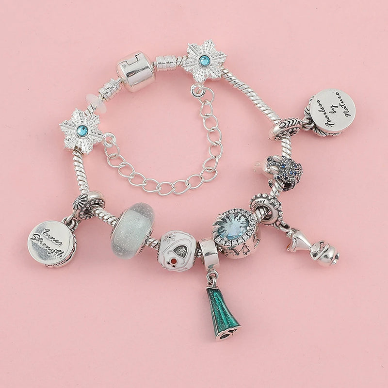 Bracelet breloques Reine des Neiges