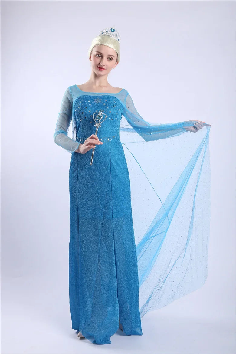 YYDSXK Robe Princesse Anna – Costume Reine Des Neiges – 12 Pièces Avec Couronne, Perruque Et Accessoires – Cadeau Fille 2-11 Ans
