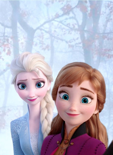 Toile Reine des Neiges Selfie