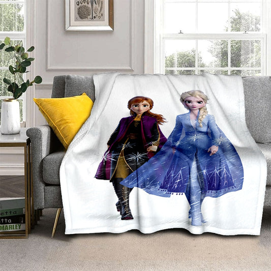 Plaid Reine des Neiges : Elsa et Anna