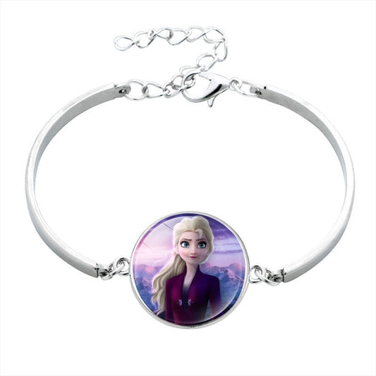 Bracelet Reine des Neiges : Cabochon Elsa