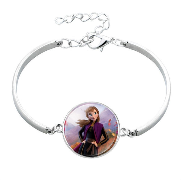 Bracelet Reine des Neiges : cabochon Anna