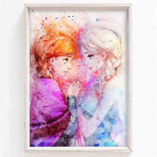 Toile Reine des Neiges : Meilleures amies