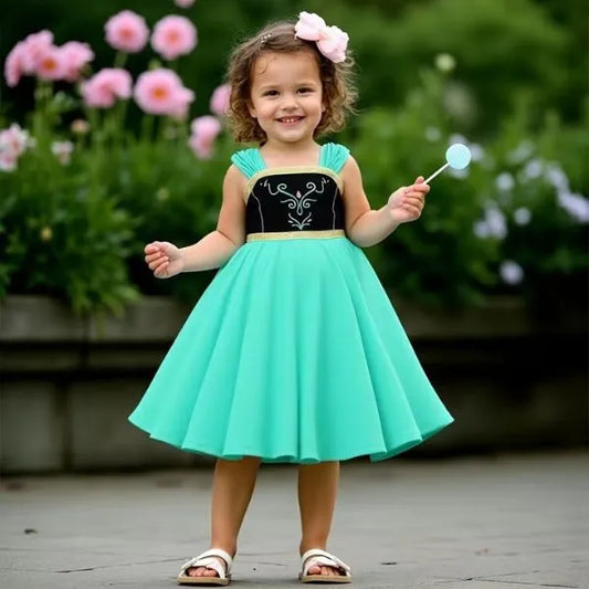 Robe verte Anna Reine des Neiges