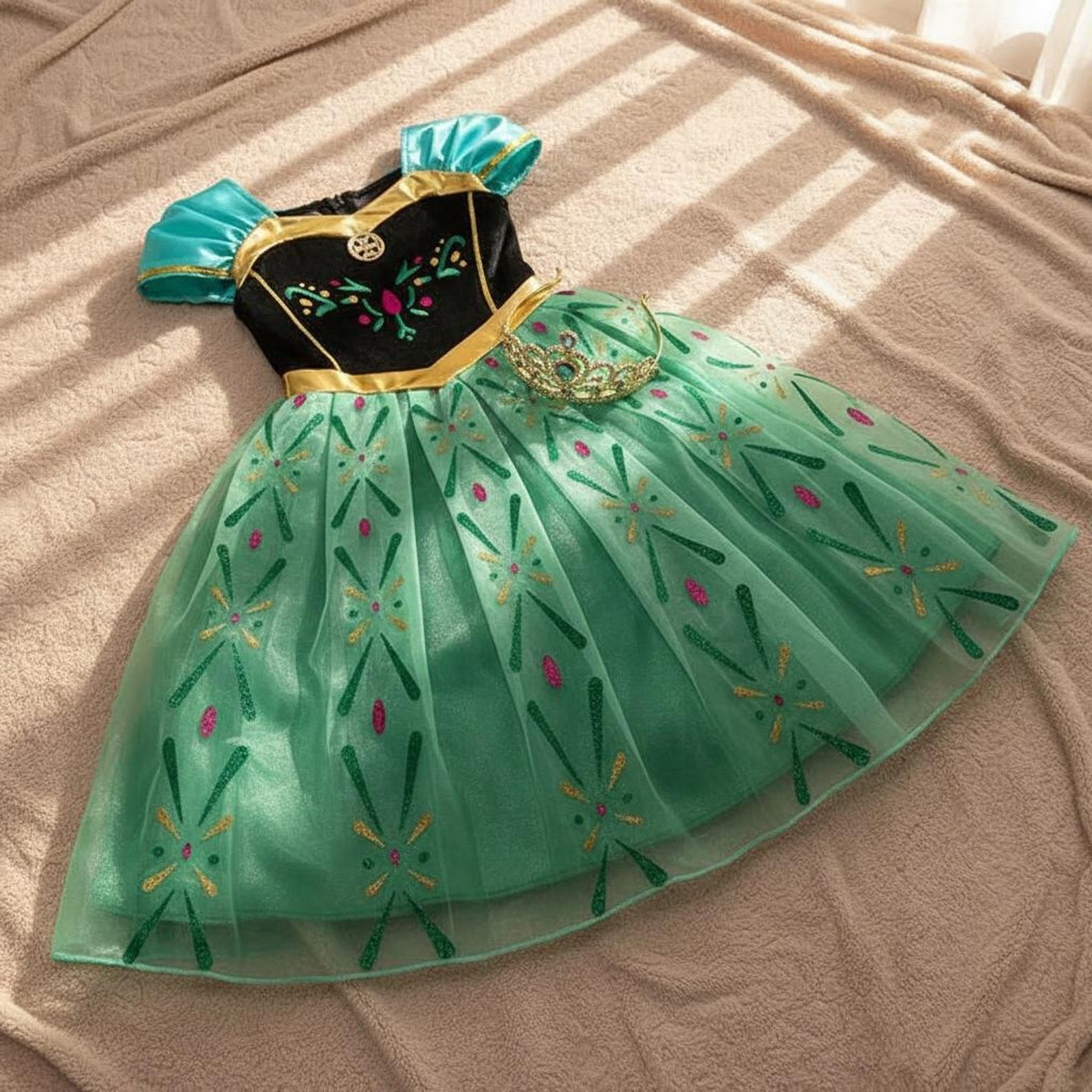 Déguisement classique de la reine Anna de Disney La Reine des Neiges e Déguisement classique de la reine Anna de Disney La Reine des Neiges e