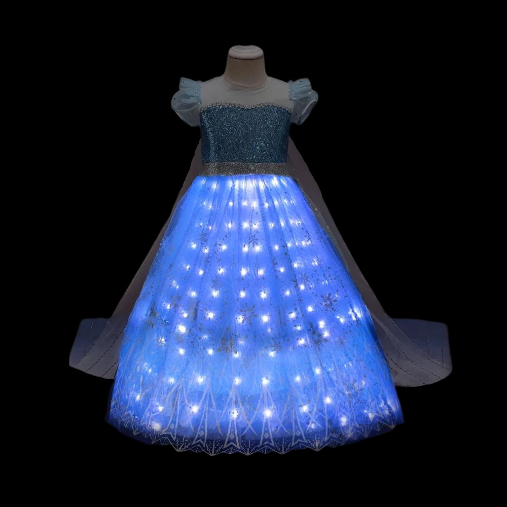 Robe reine des Neiges Lumières LED - Achat en ligne