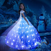 Robe reine des Neiges Lumières LED