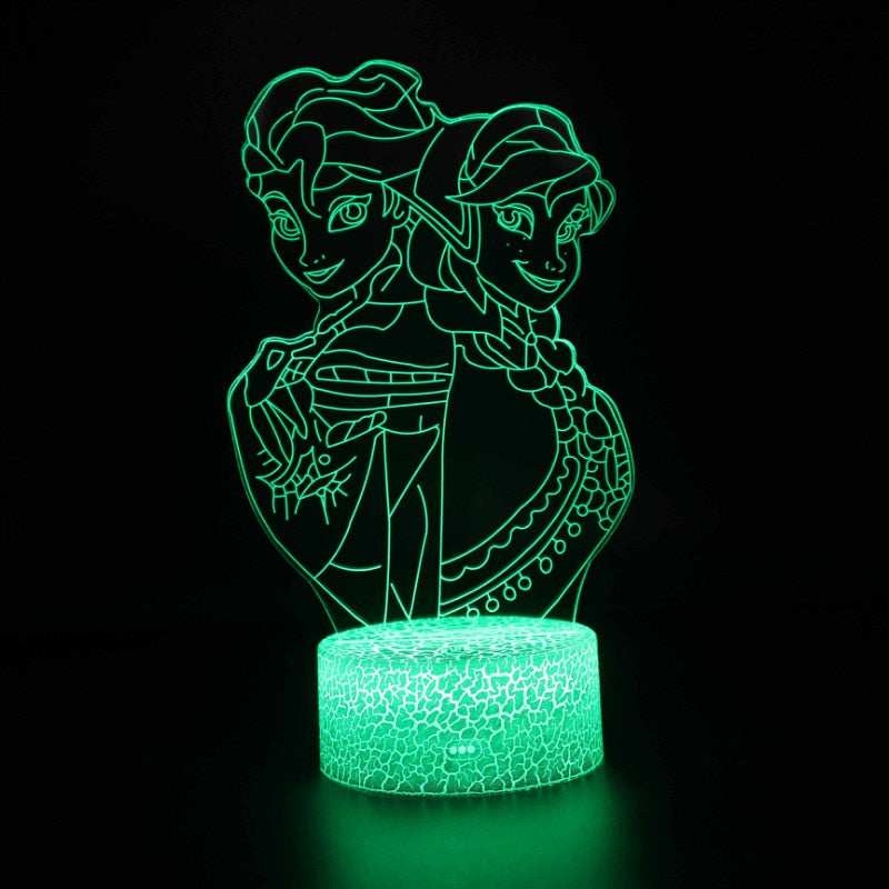 Lampe LED Anna et Elsa Amies