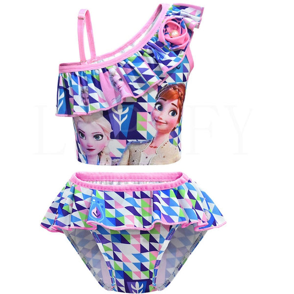 Maillot de bain Reine des Neiges coloré