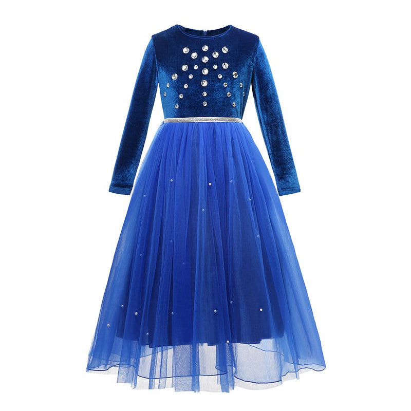 Robe Elsa Reine des Neiges velours