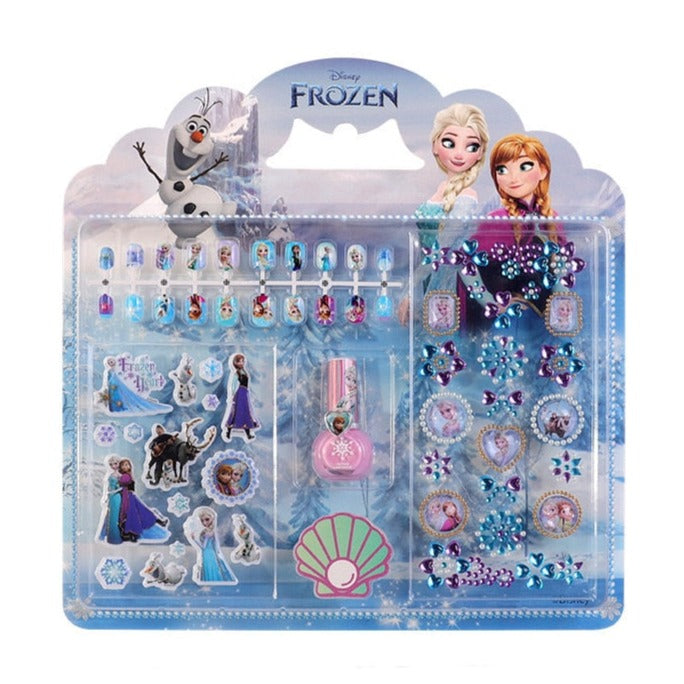 Accessoires de poupée pour enfants, Disney, la reine des neiges, ensemble  de bijoux de cheveux, boîte