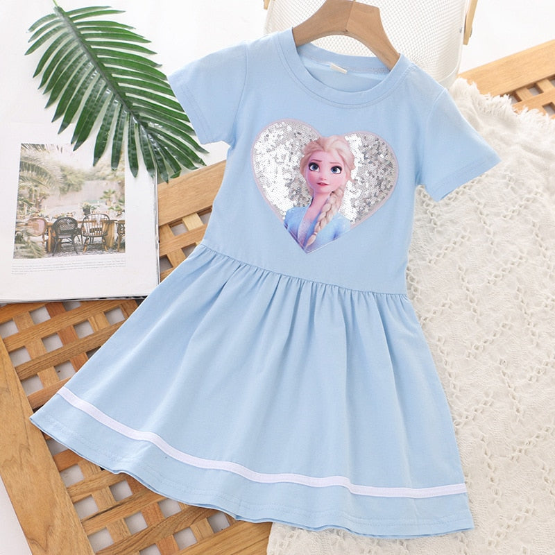 Robe Reine des Neiges Coeur Bleu