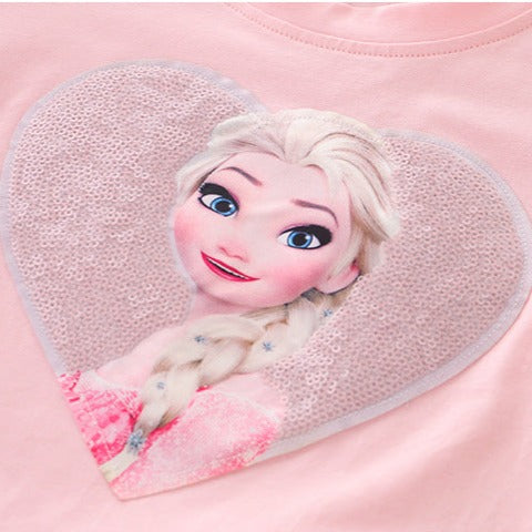 Robe Reine des Neiges Coeur Rose